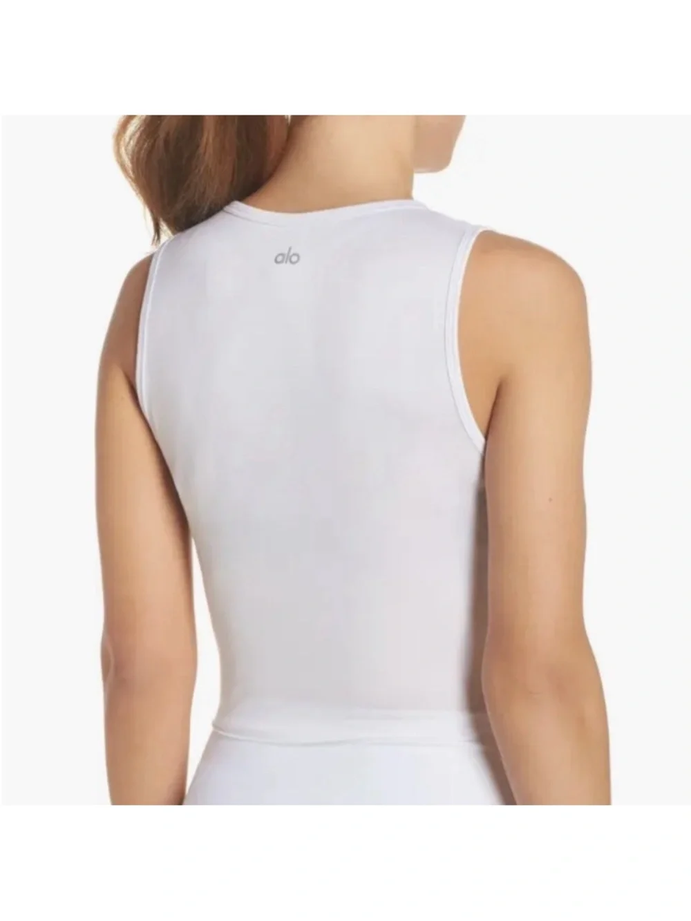 ALO Yoga White twist tank top
